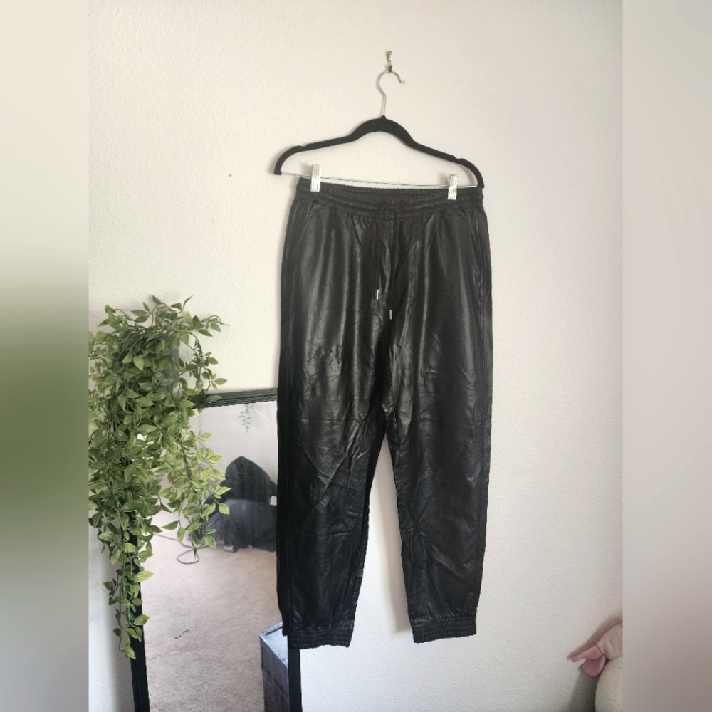 Pleather Joggers | Size: L